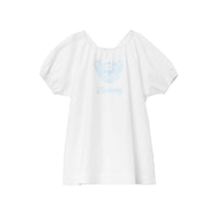 Robe en coton et soie à imprimé Thomas Bear - White