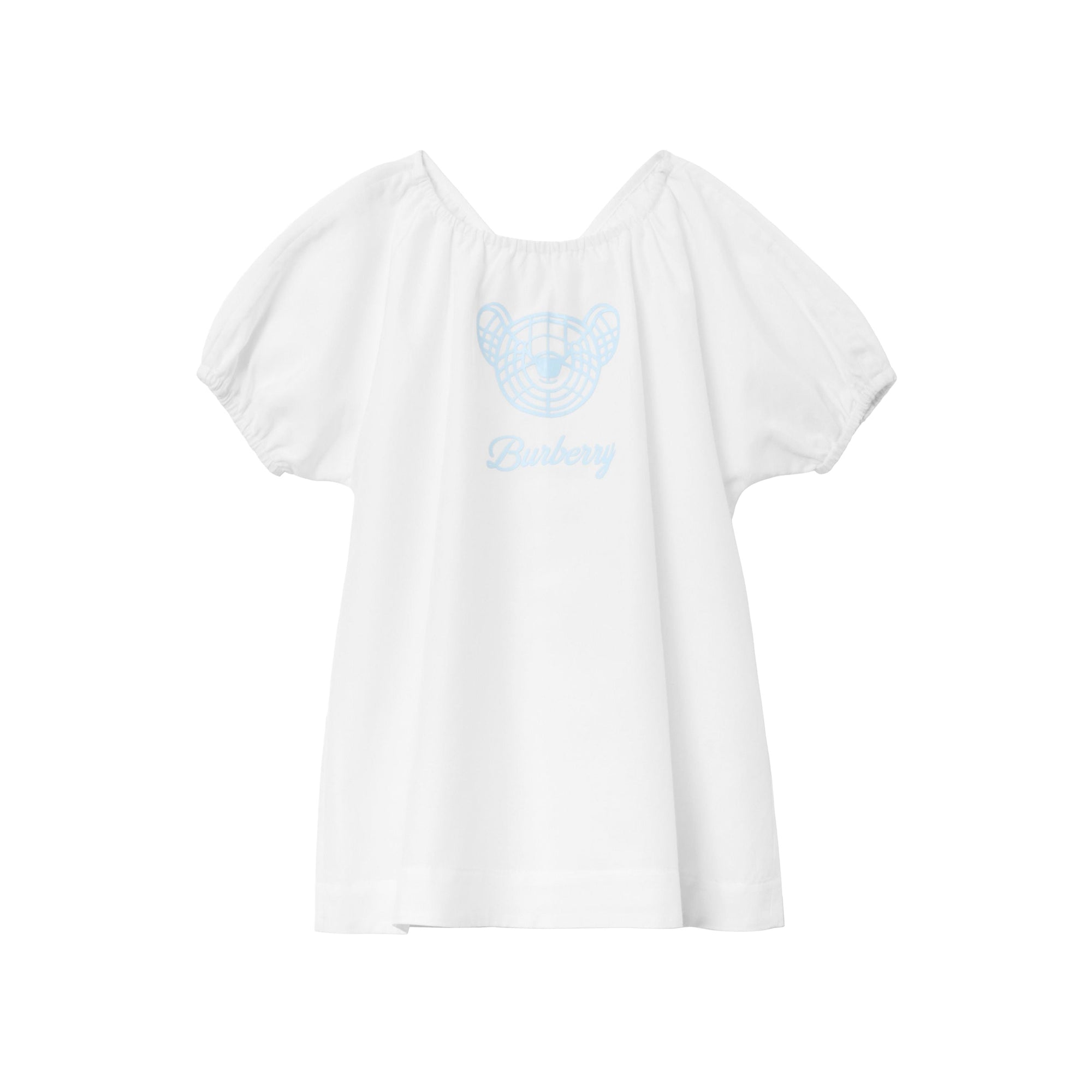Robe en coton et soie à imprimé Thomas Bear - White
