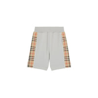 Short en coton à motif Vintage check - Soft Silver Grey