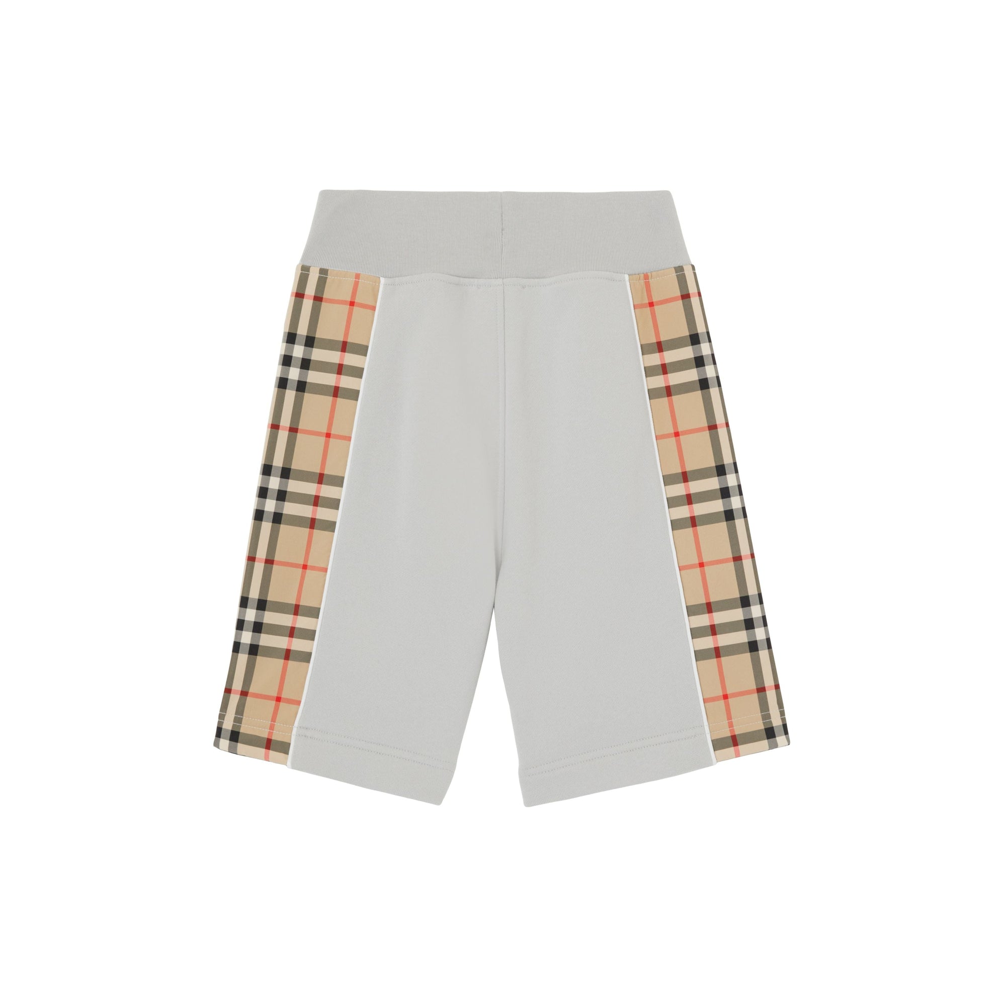 Short en coton à motif Vintage check - Soft Silver Grey
