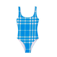 Maillot de bain à motif check - Vivid Blue Check