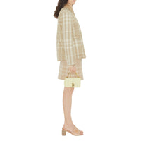 Mini jupe tissé à motif check - Soft Fawn Check