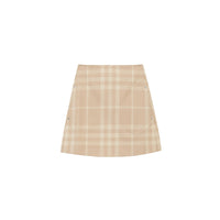 Mini jupe tissé à motif check - Soft Fawn Check