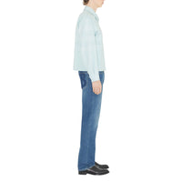 Veste Harrington réversible en coton à carreaux - Duck Egg Blue Check
