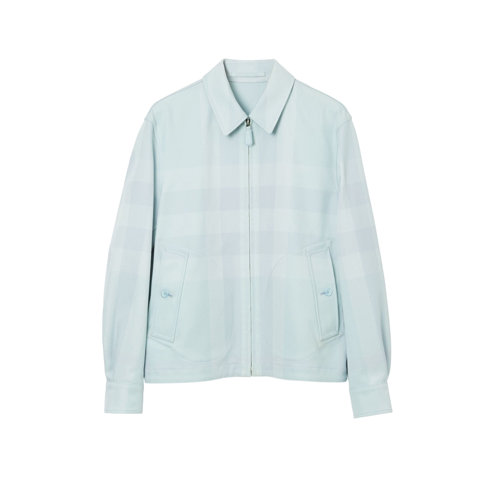 Veste Harrington réversible en coton à carreaux - Duck Egg Blue Check