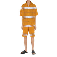 Chemise oversize en maille pointelle à rayures - Marigold