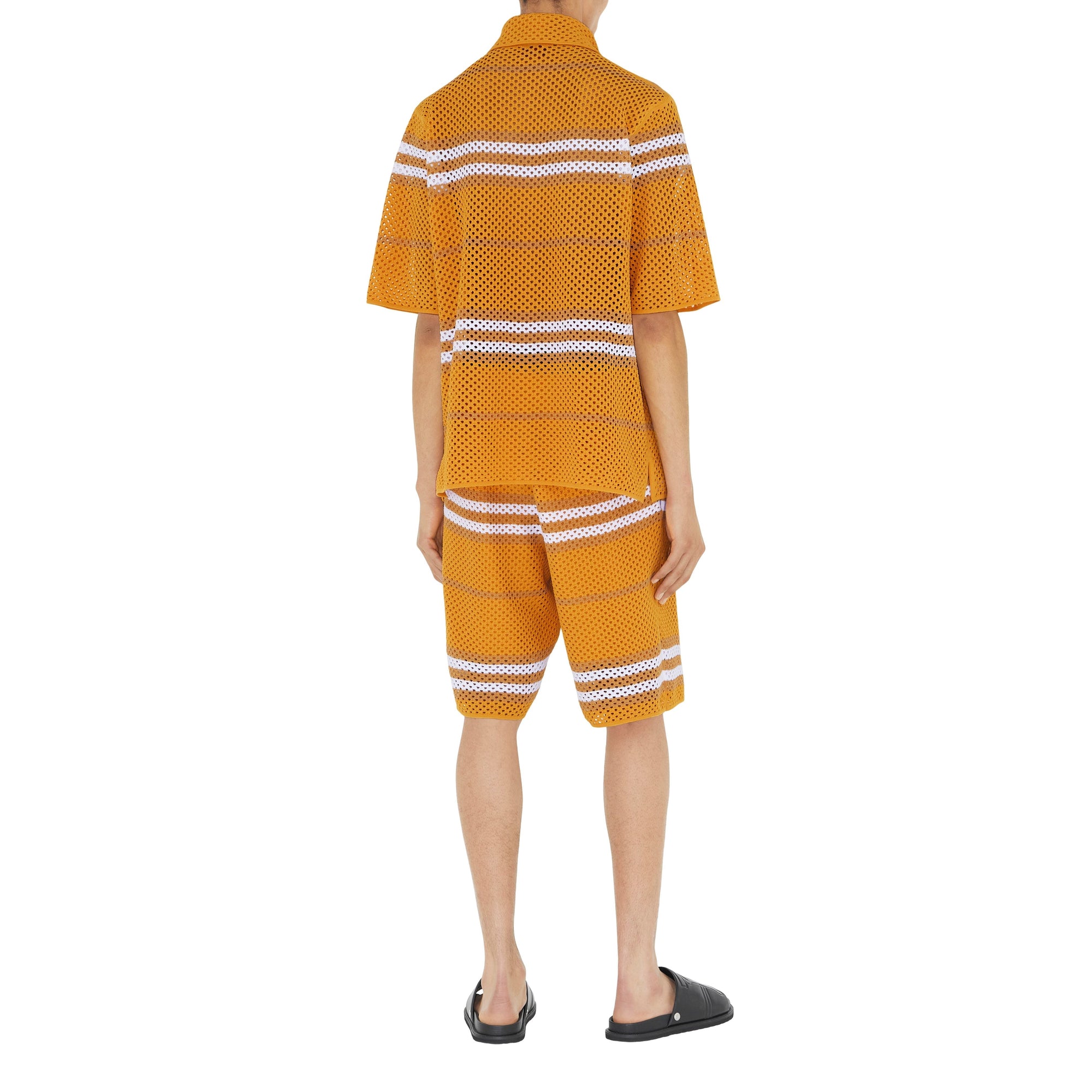 Chemise oversize en maille pointelle à rayures - Marigold