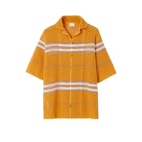 Chemise oversize en maille pointelle à rayures - Marigold