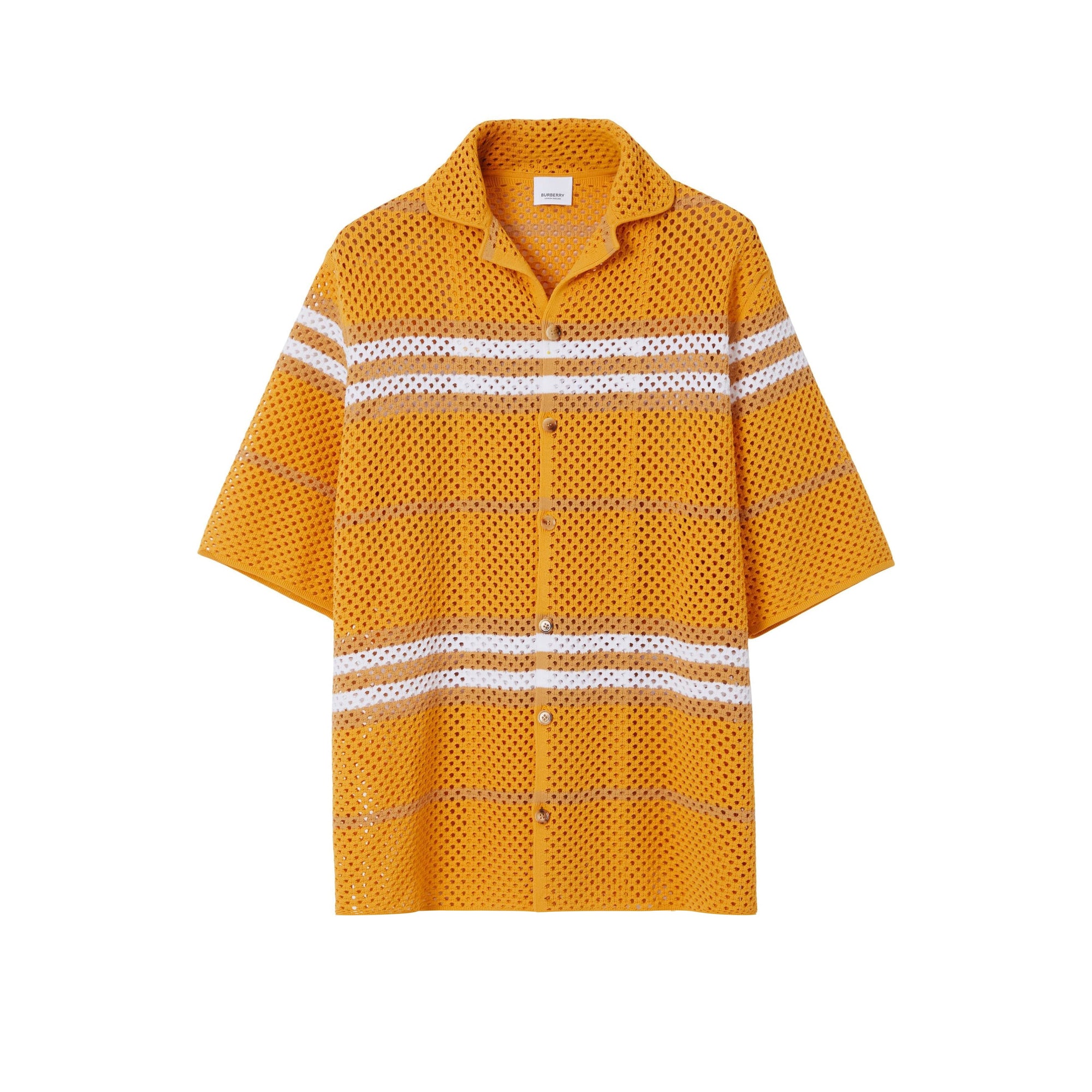 Chemise oversize en maille pointelle à rayures - Marigold
