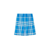 Short en soie à motif check - Vivid Blue Check