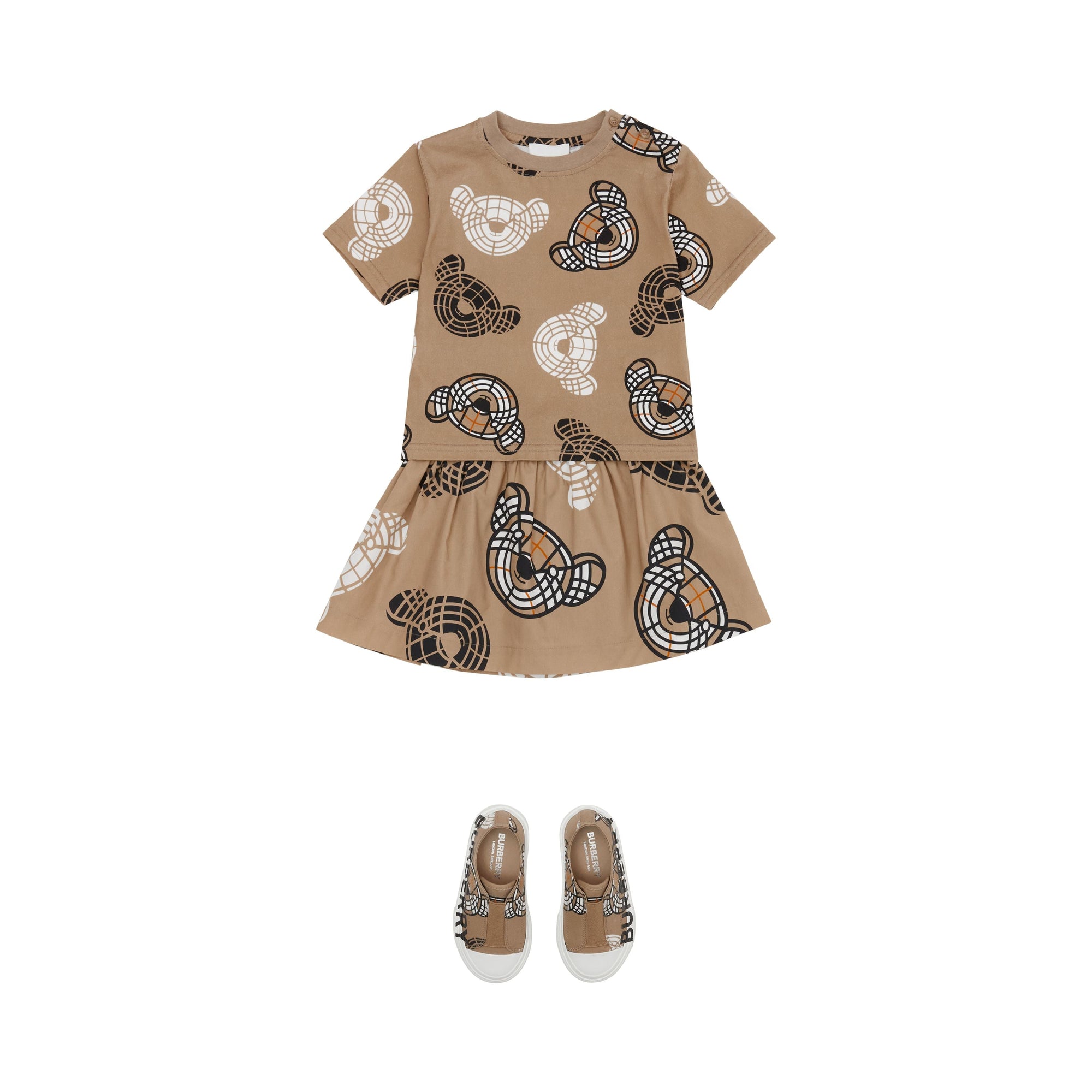 Jupe en coton à imprimé Thomas Bear - Archive Beige