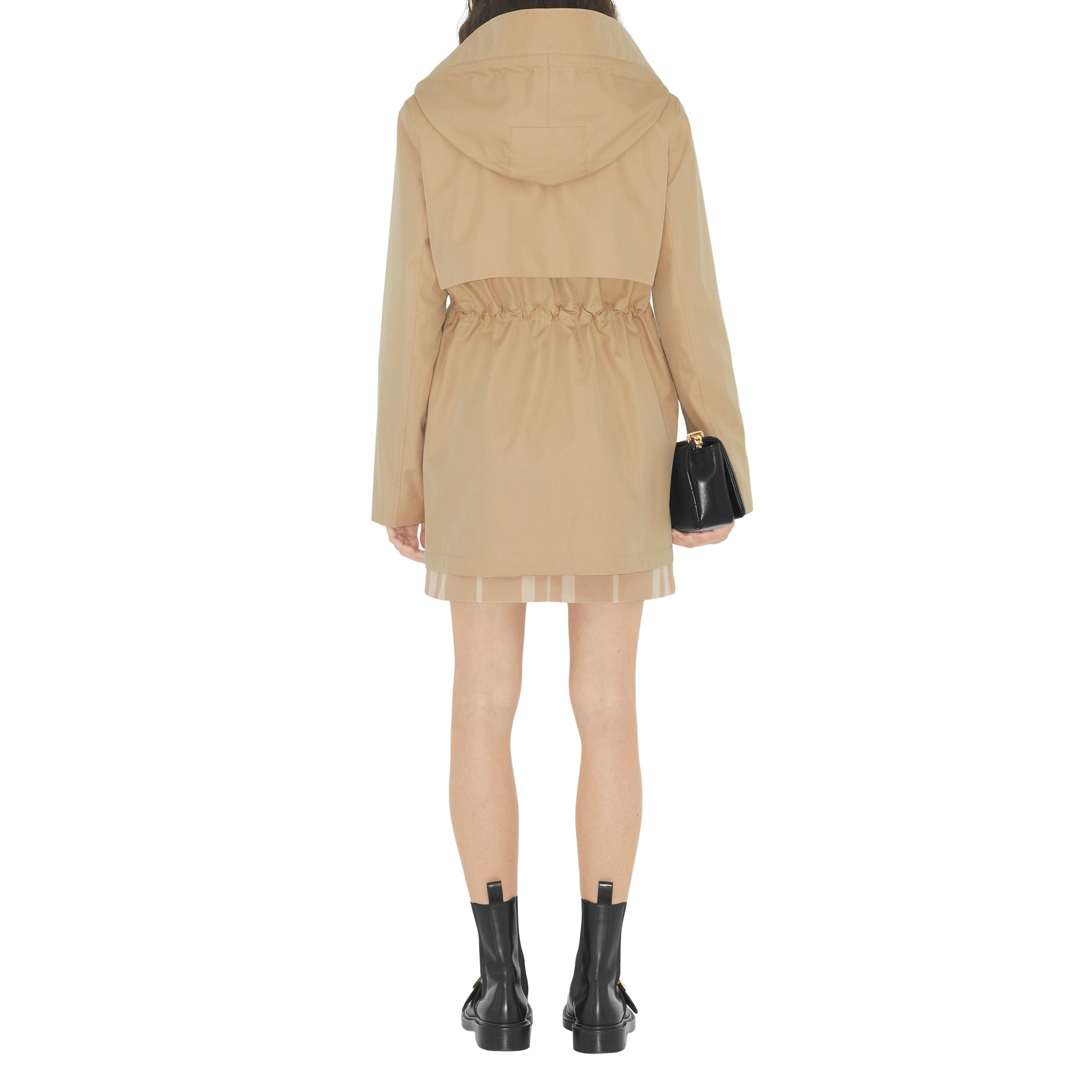 Parka à capuche en gabardine tropicale - Soft Fawn
