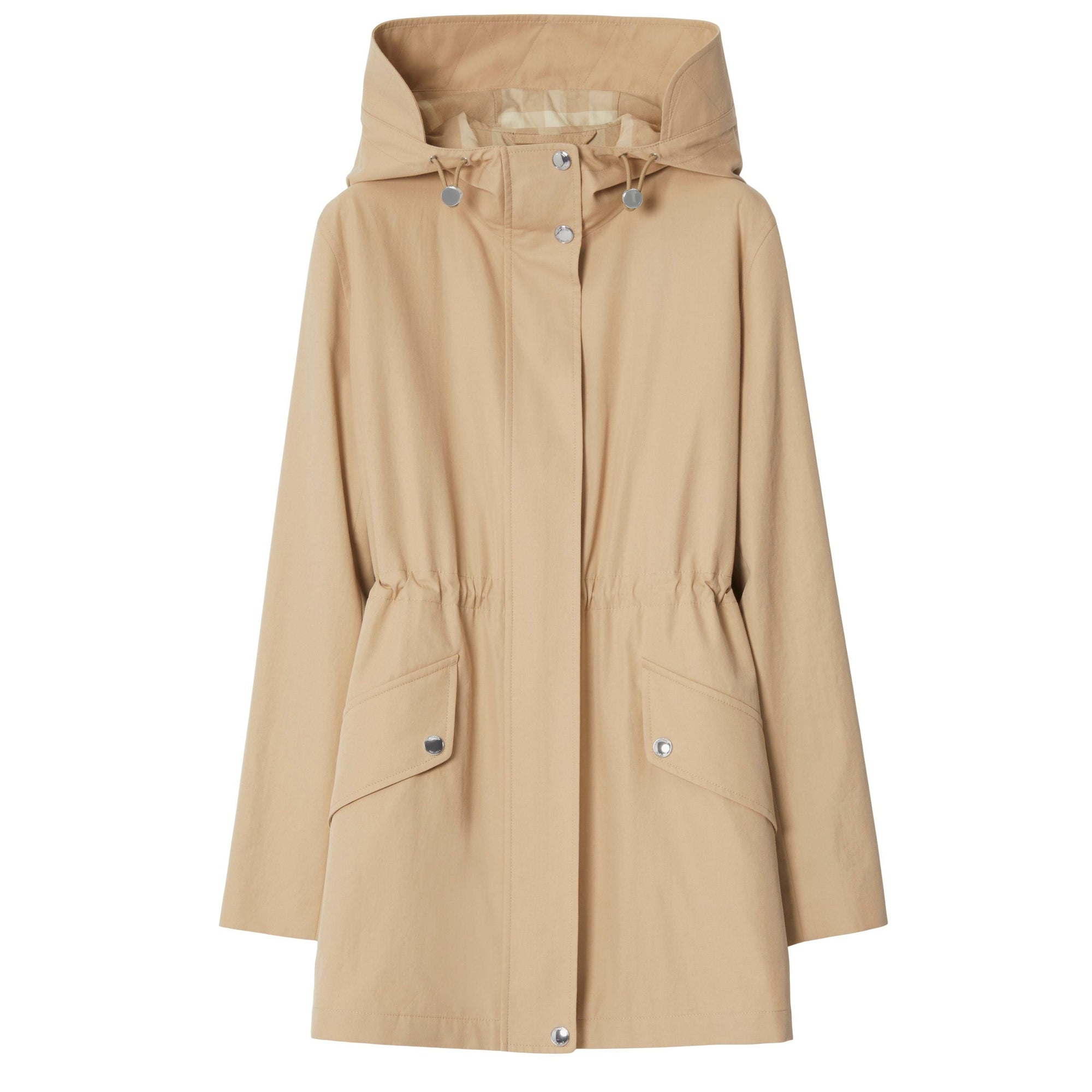 Parka à capuche en gabardine tropicale - Soft Fawn