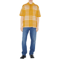 Polo à carreaux en jacquard de laine et de soie - Marigold