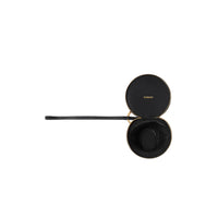 Porte-clés chapeau en cuir à motif check - Black & Gold Hardware
