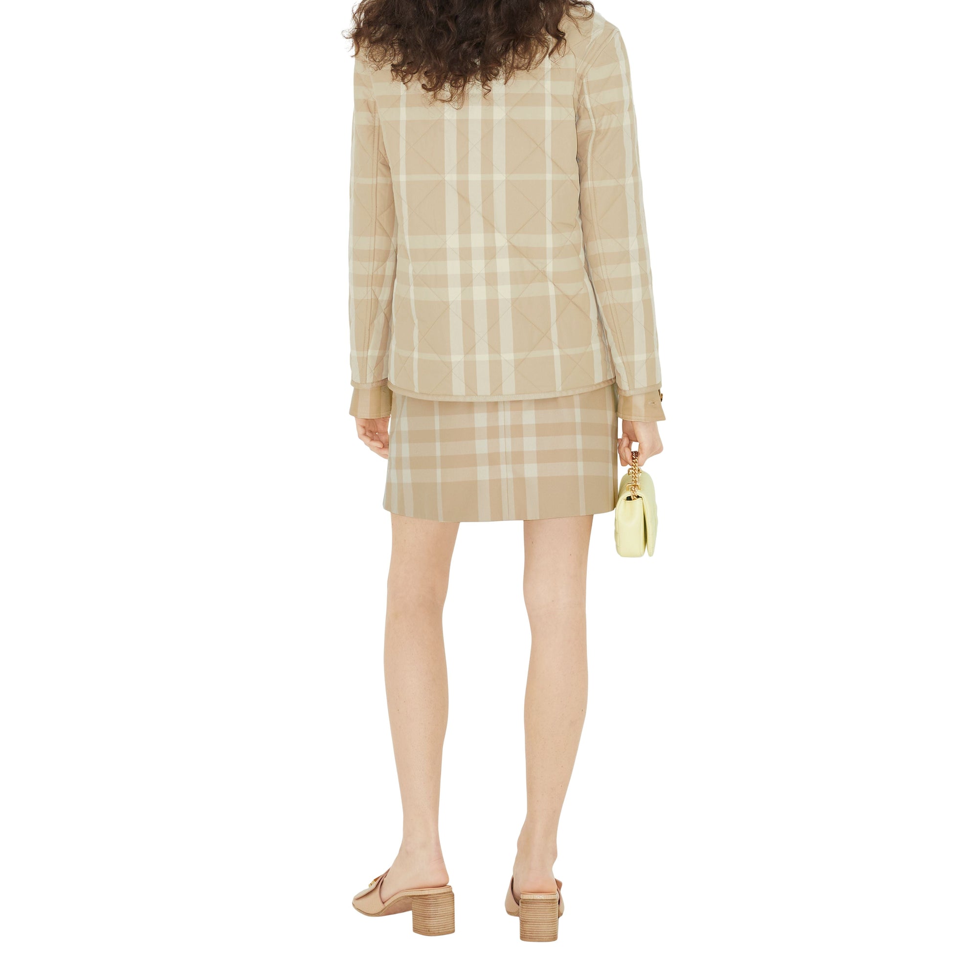 Veste matelassée à motif check - Soft Fawn Check