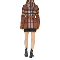 Veste cargo à capuche et motif check - Dark Birch Brown Check