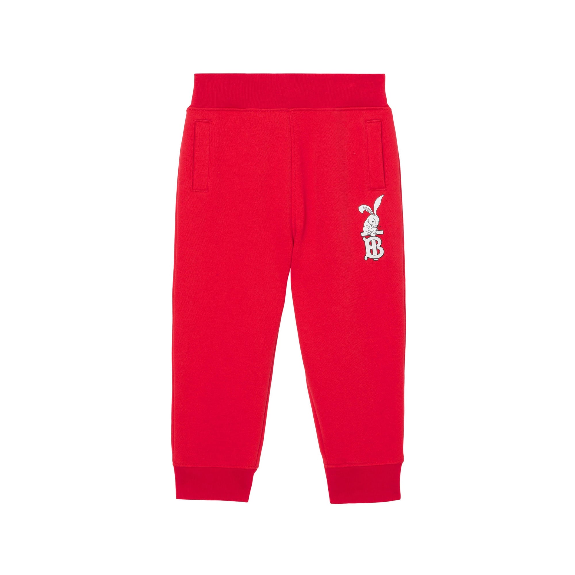 Pantalon de survêtement en coton imprimé lapin - Bright Red