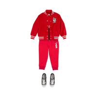 Pantalon de survêtement en coton imprimé lapin - Bright Red