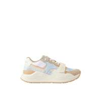 Sneakers à carreaux multi-matières - Soft Blue Check
