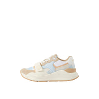 Sneakers à carreaux multi-matières - Soft Blue Check