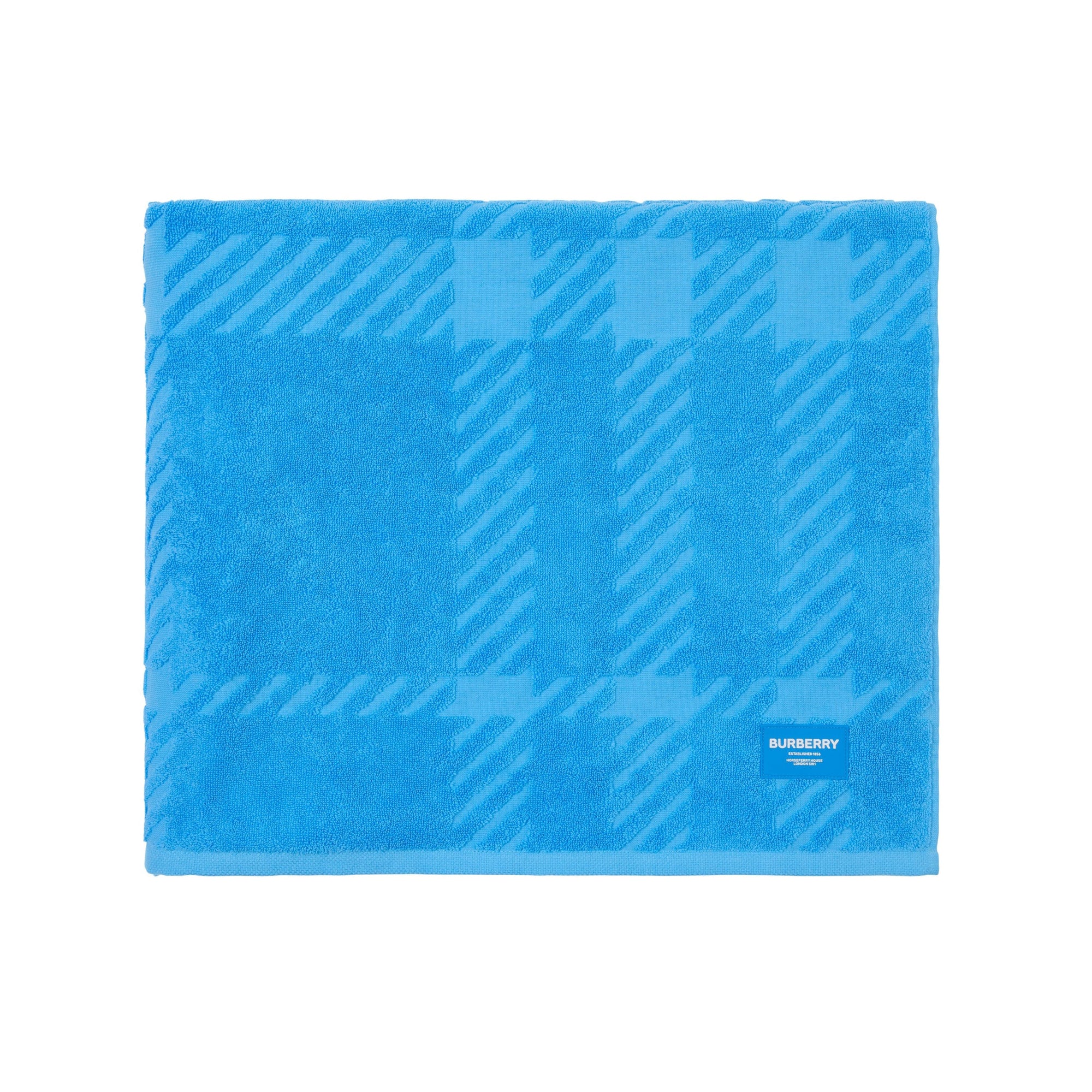 Serviette en coton jacquard à carreaux - Vivid Blue