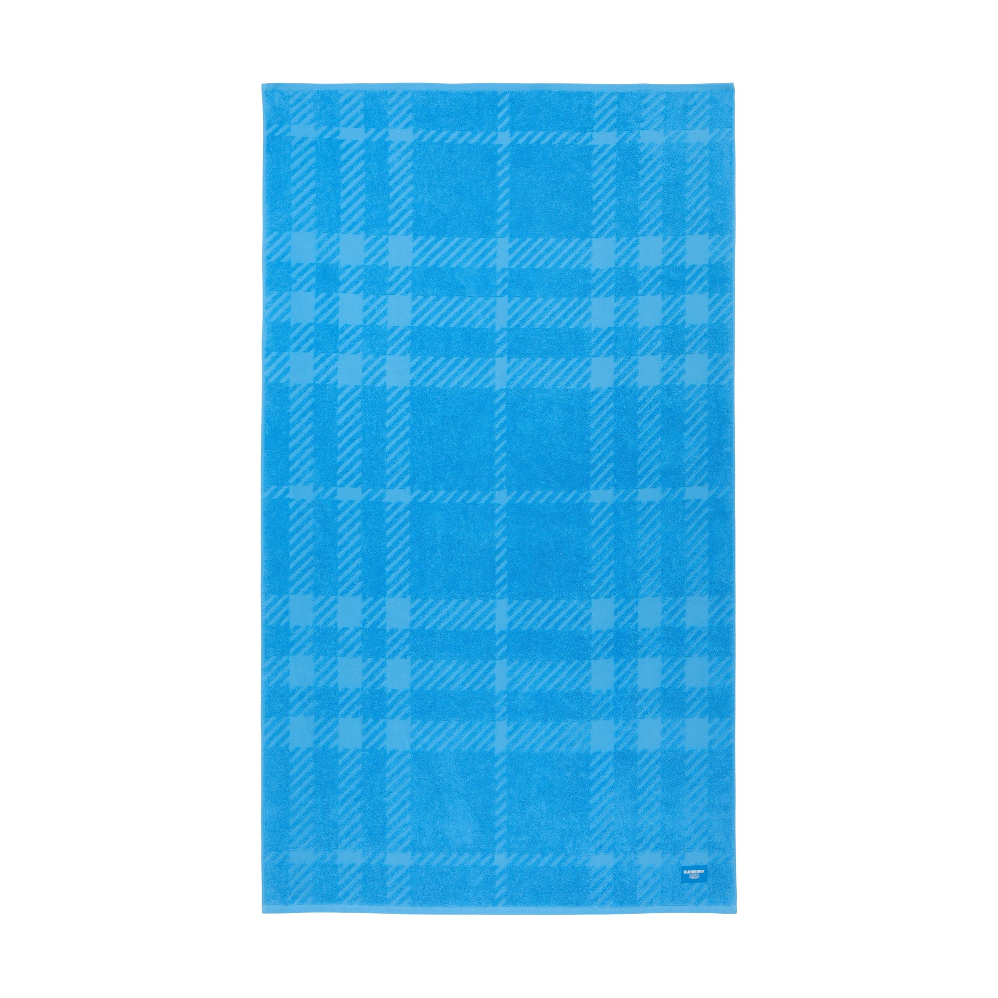 Serviette en coton jacquard à carreaux - Vivid Blue