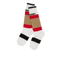 Chaussettes en coton mélangé avec logo jacquard - Multicolour