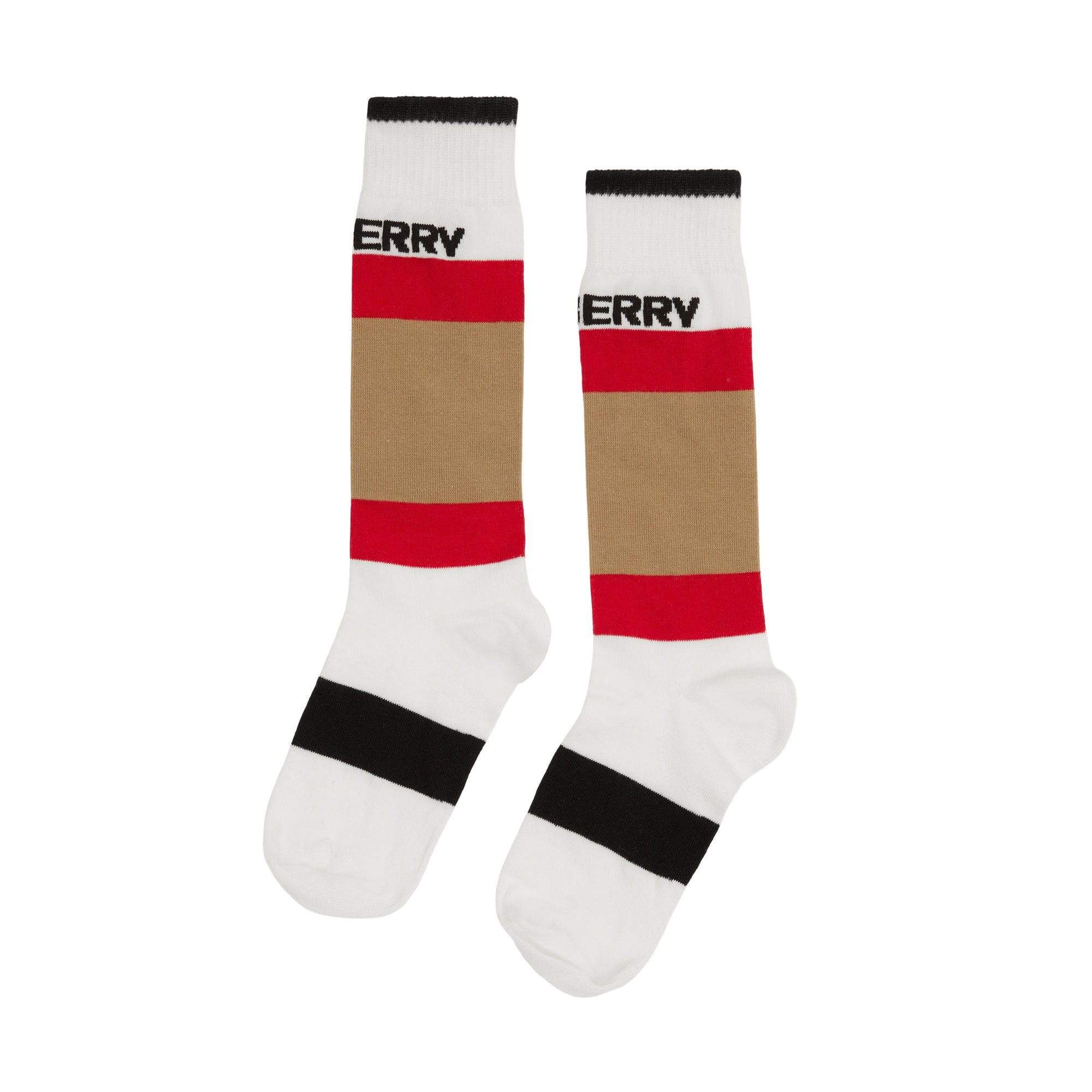 Chaussettes en coton mélangé avec logo jacquard - Multicolour