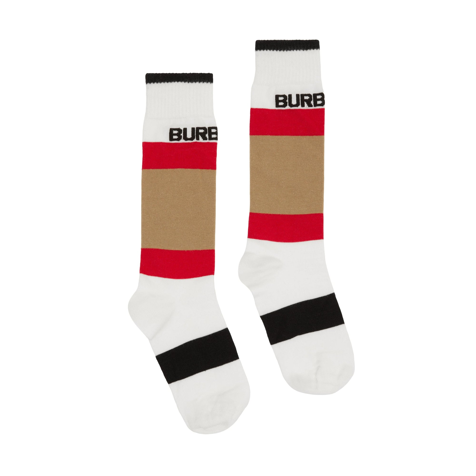 Chaussettes en coton mélangé avec logo jacquard - Multicolour