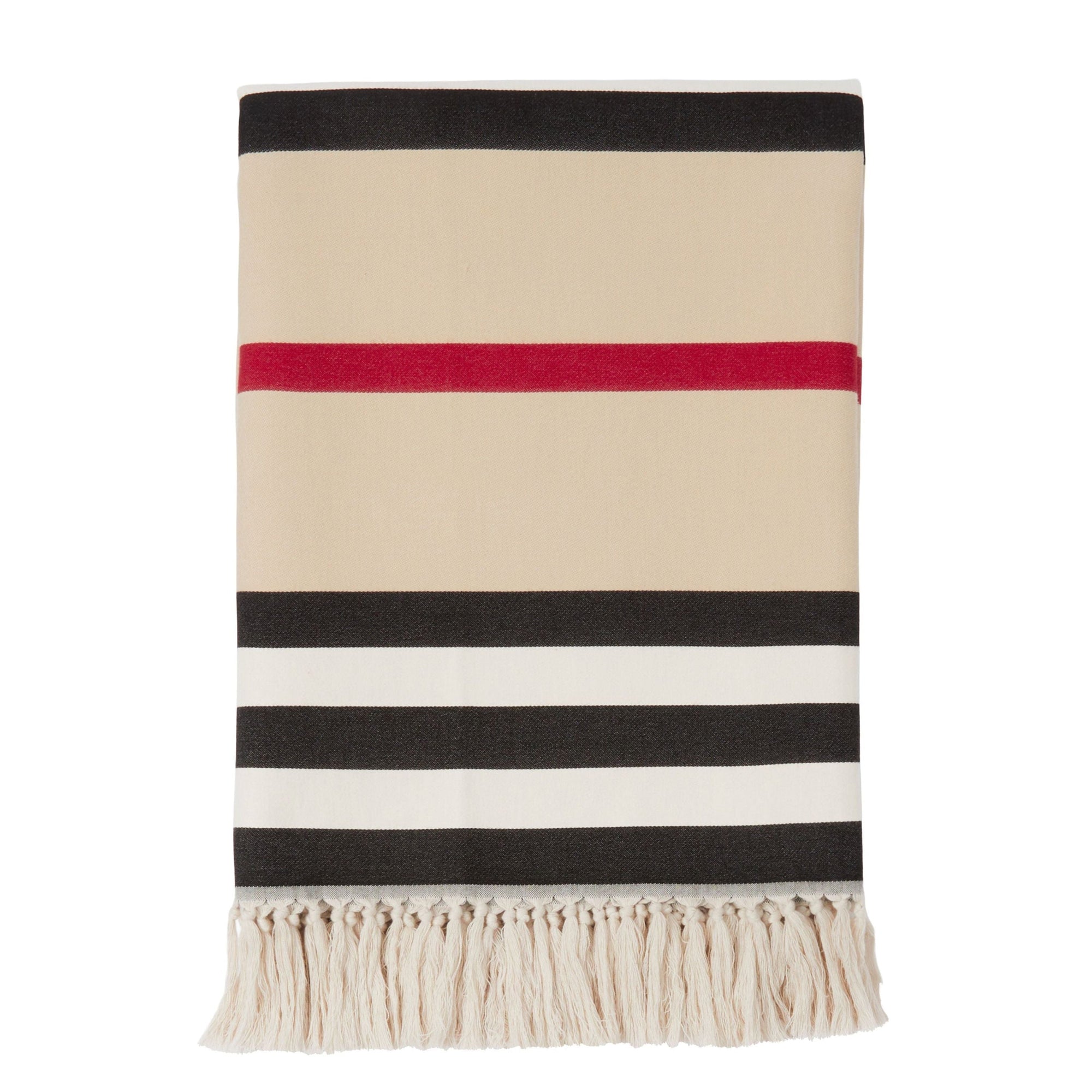 Couverture à rayures iconiques - Archive Beige