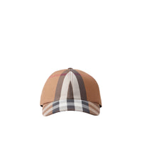 Casquette en coton à carreaux - Dark Birch Brown Check