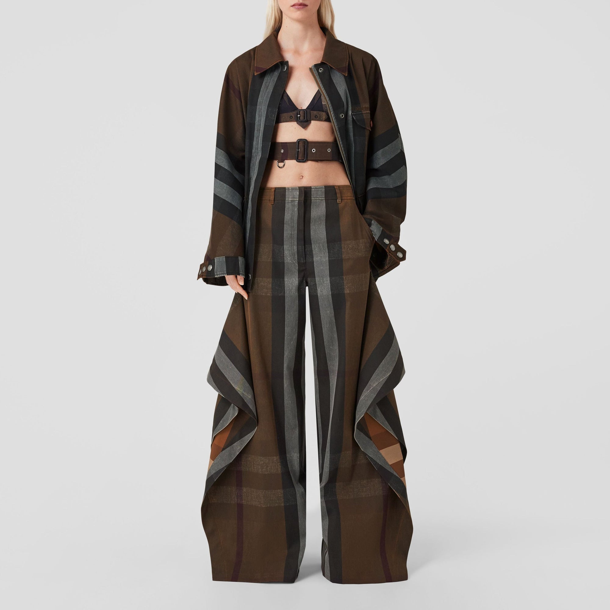 Veste cargo à motif check - Dark Birch Brown Check