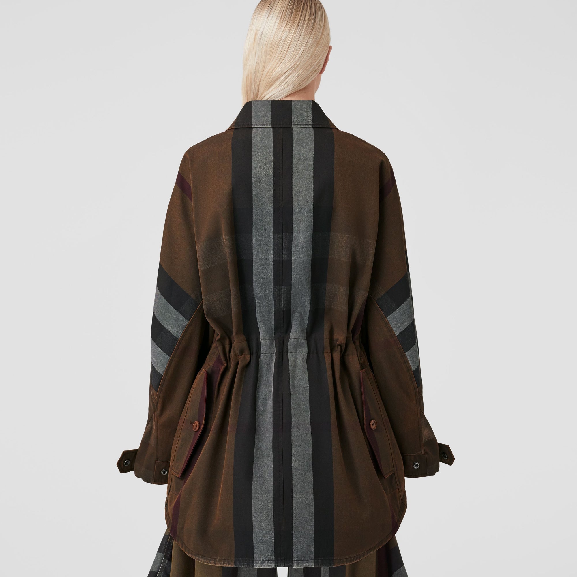 Veste cargo à motif check - Dark Birch Brown Check