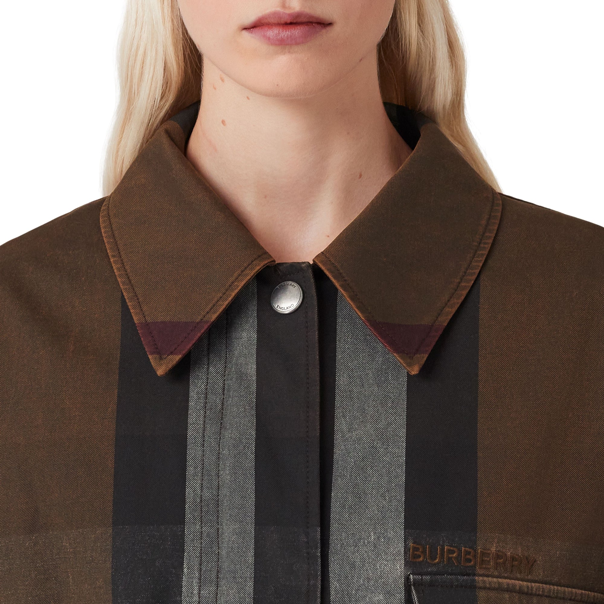 Veste cargo à motif check - Dark Birch Brown Check