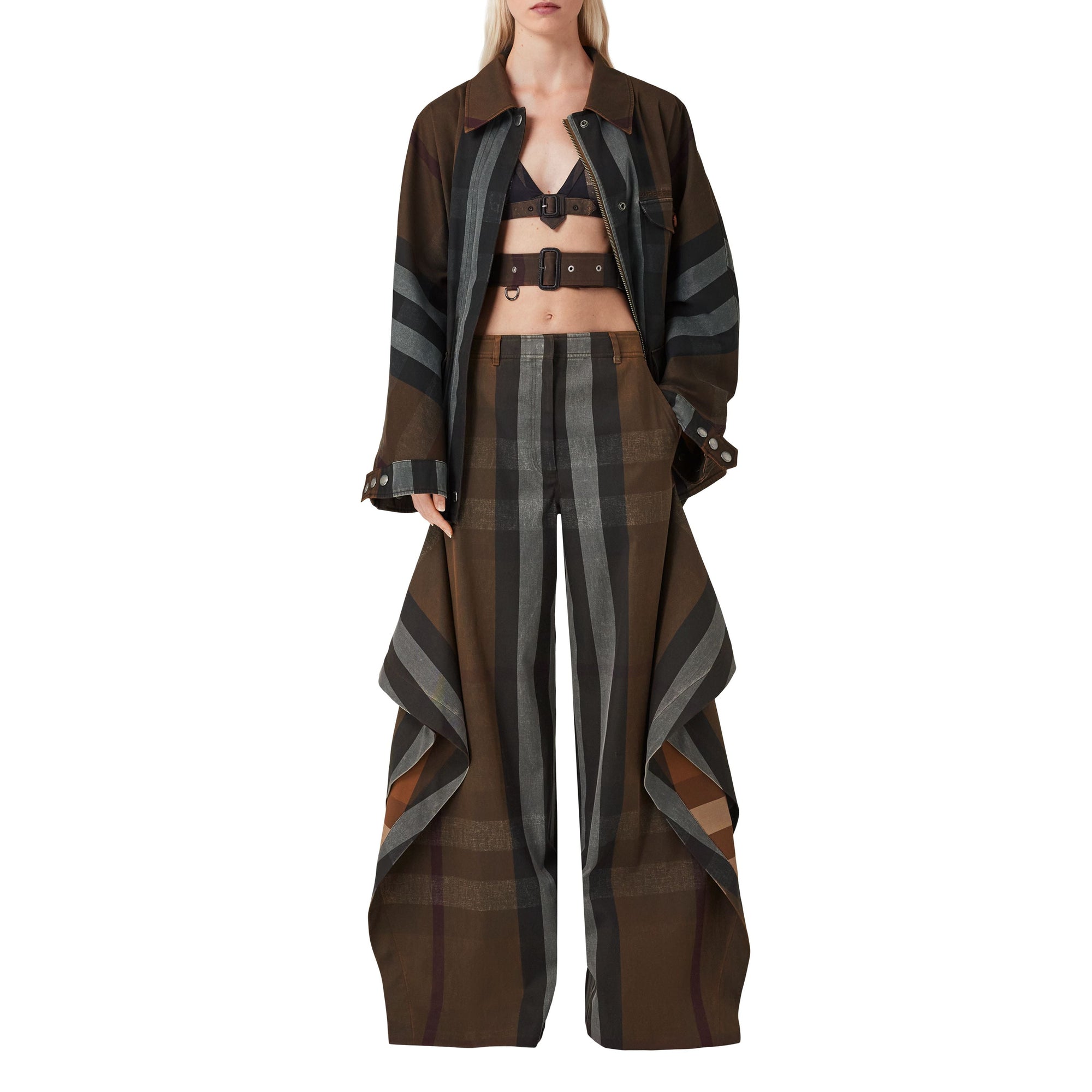 Veste cargo à motif check - Dark Birch Brown Check