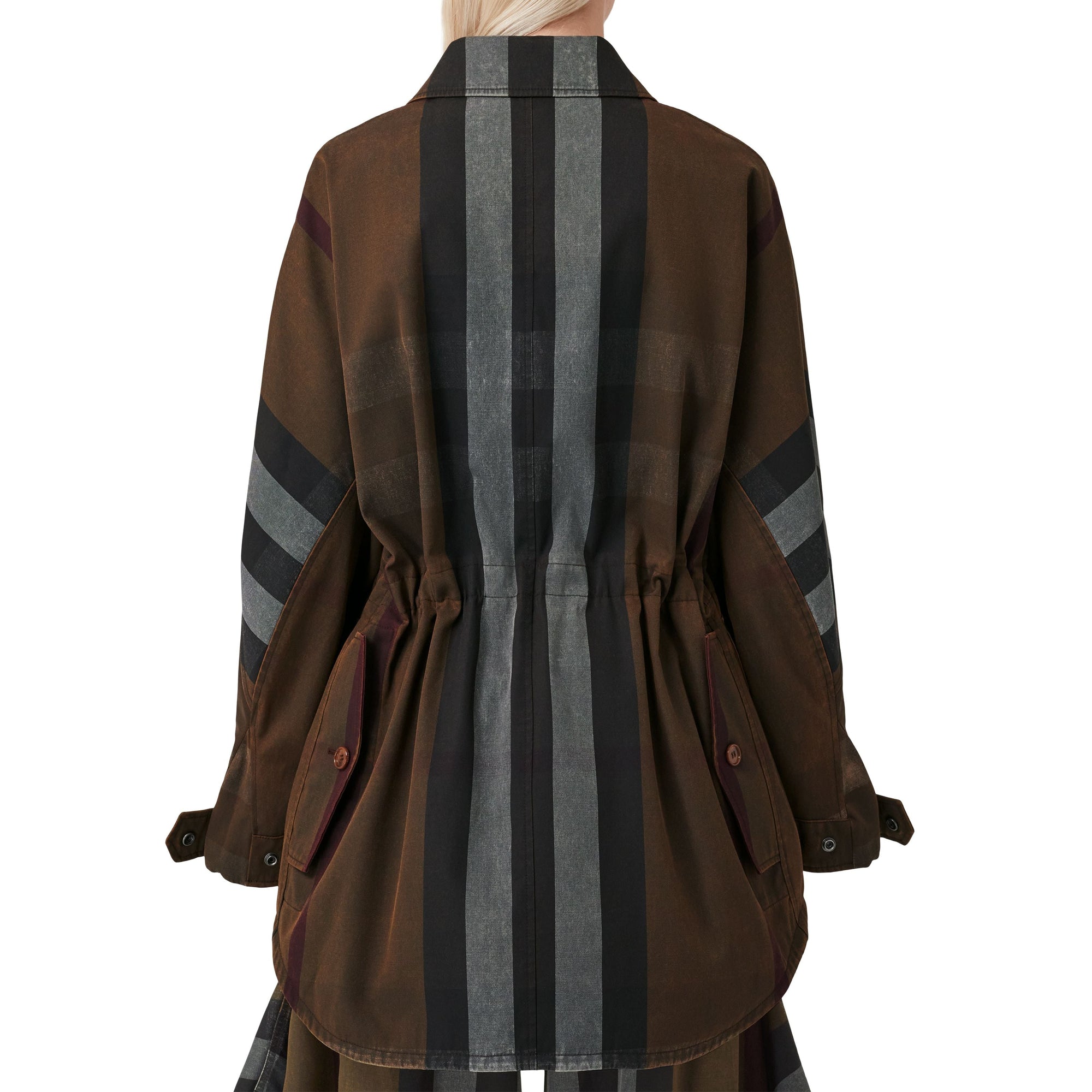 Veste cargo à motif check - Dark Birch Brown Check