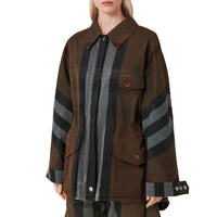 Veste cargo à motif check - Dark Birch Brown Check
