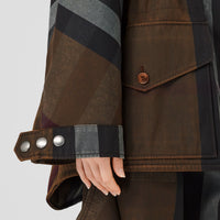 Veste cargo à motif check - Dark Birch Brown Check