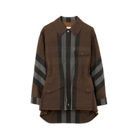 Veste cargo à motif check - Dark Birch Brown Check