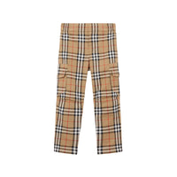 Pantalon cargo en coton à motif check - Archive Beige Check