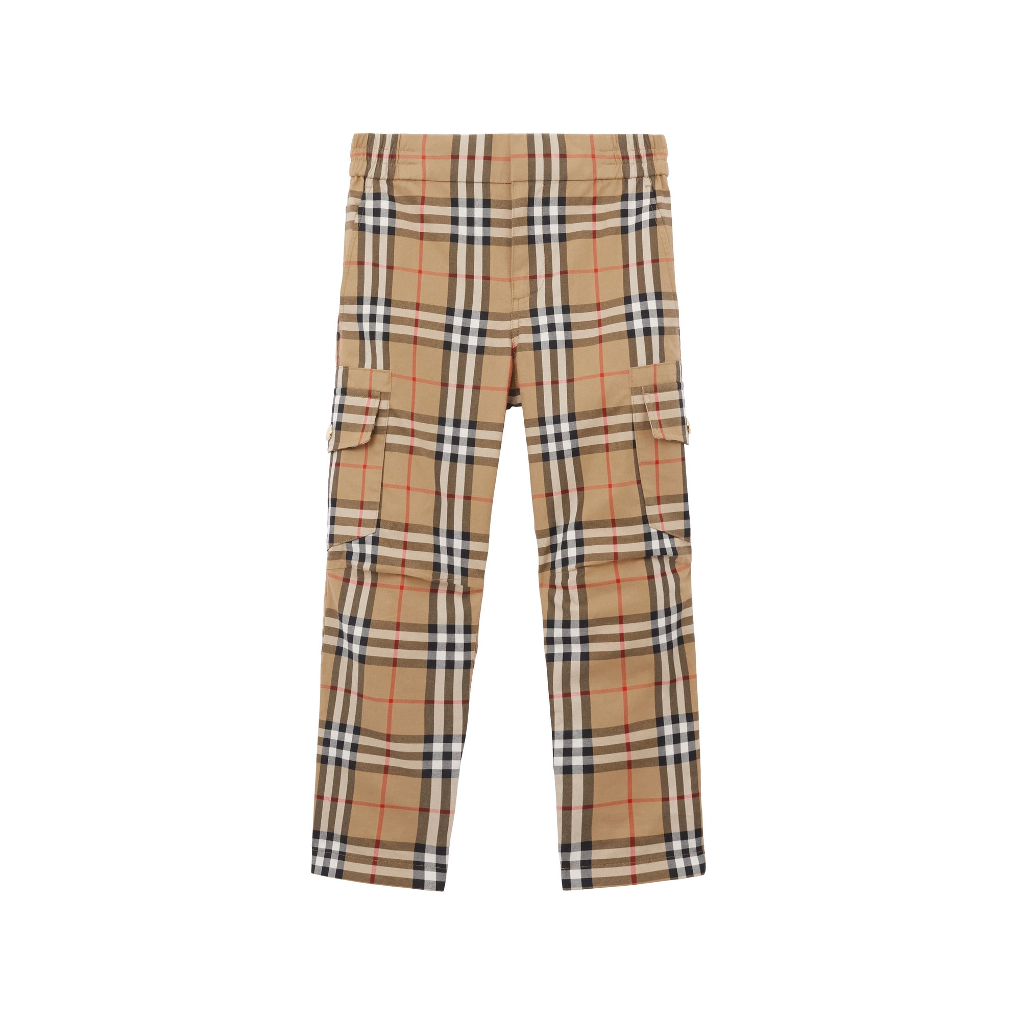 Pantalon cargo en coton à motif check - Archive Beige Check
