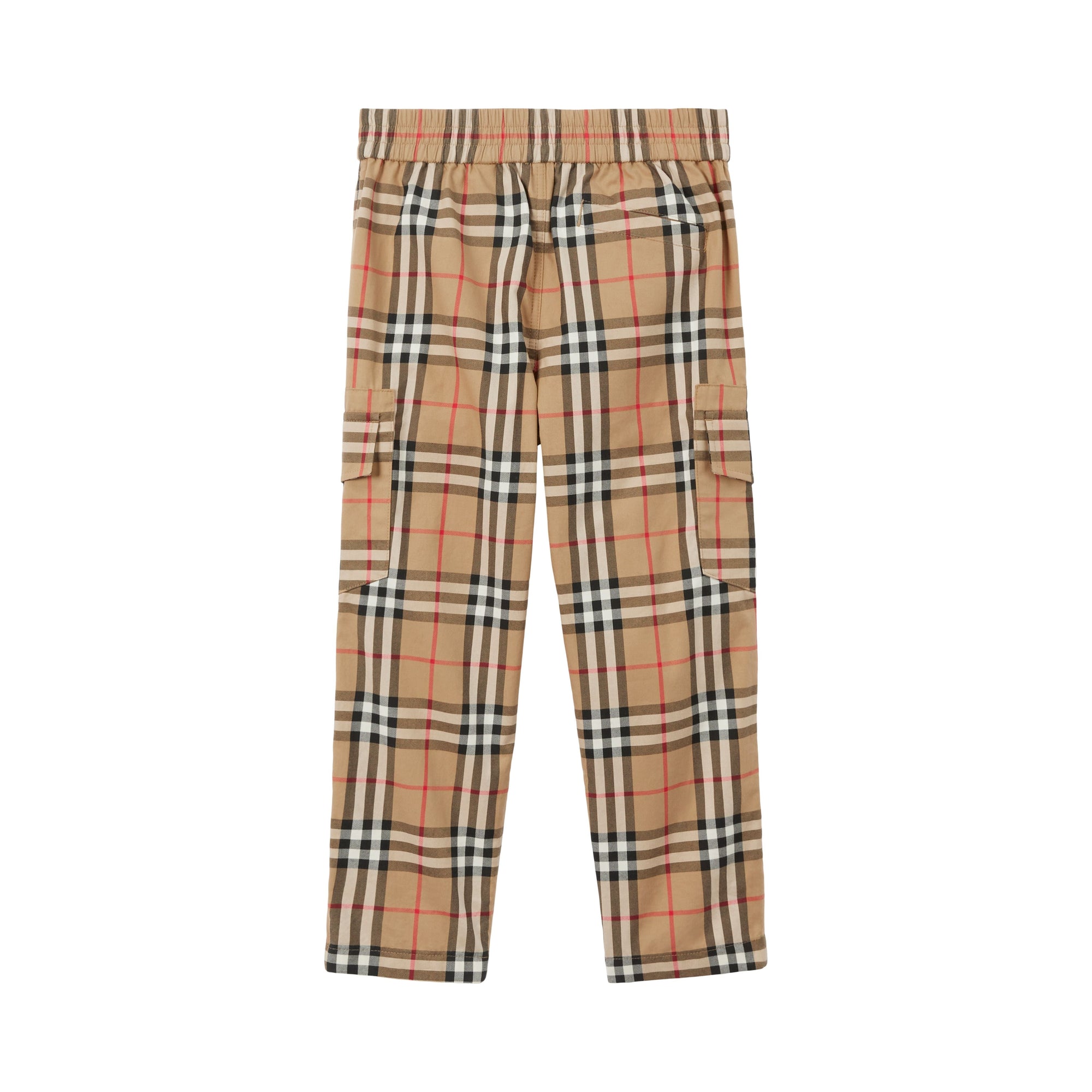Pantalon cargo en coton à motif check - Archive Beige Check