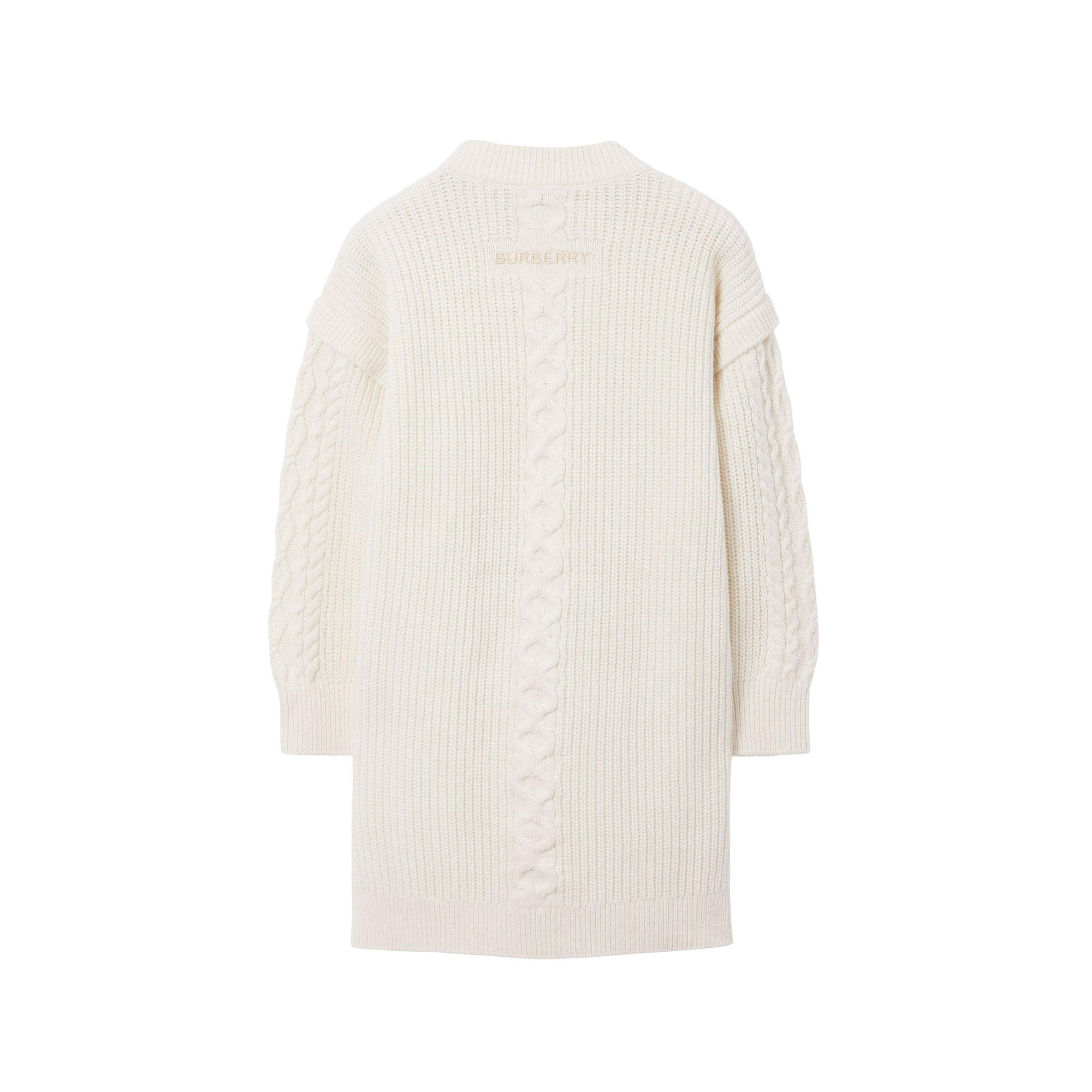 Robe pull en laine torsadée - Ivory
