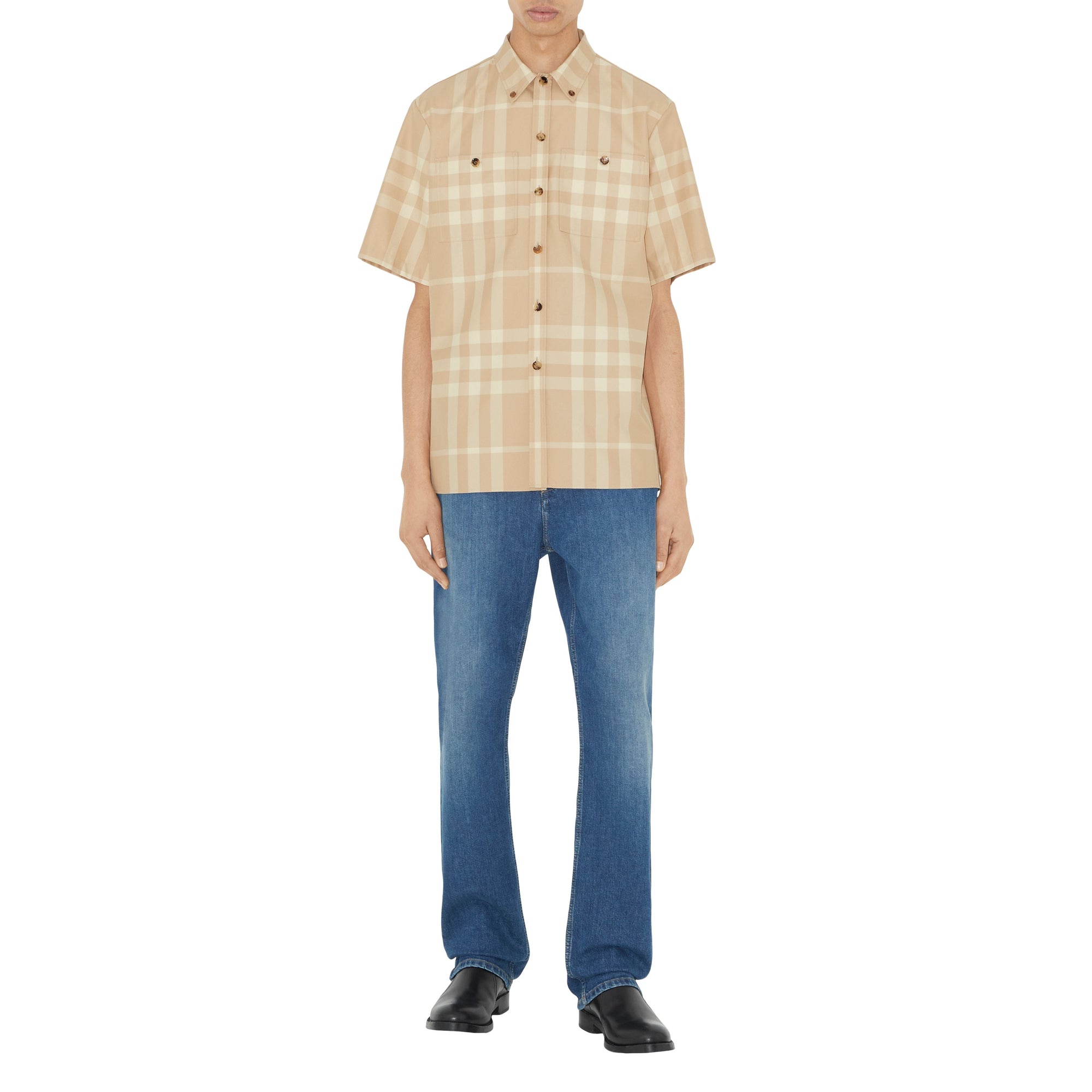 Chemise à manches courtes et motif check - Soft Fawn Check