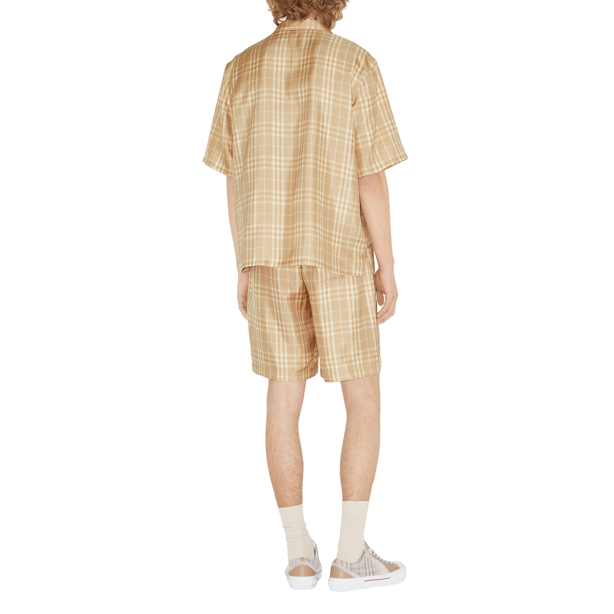 Chemise en soie à motif Vintage check - Soft Fawn Check