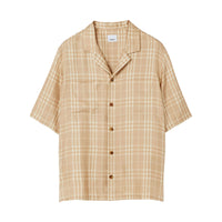 Chemise en soie à motif Vintage check - Soft Fawn Check