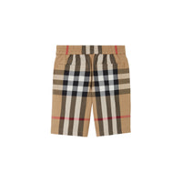 Short en coton à motif check - Archive Beige Check