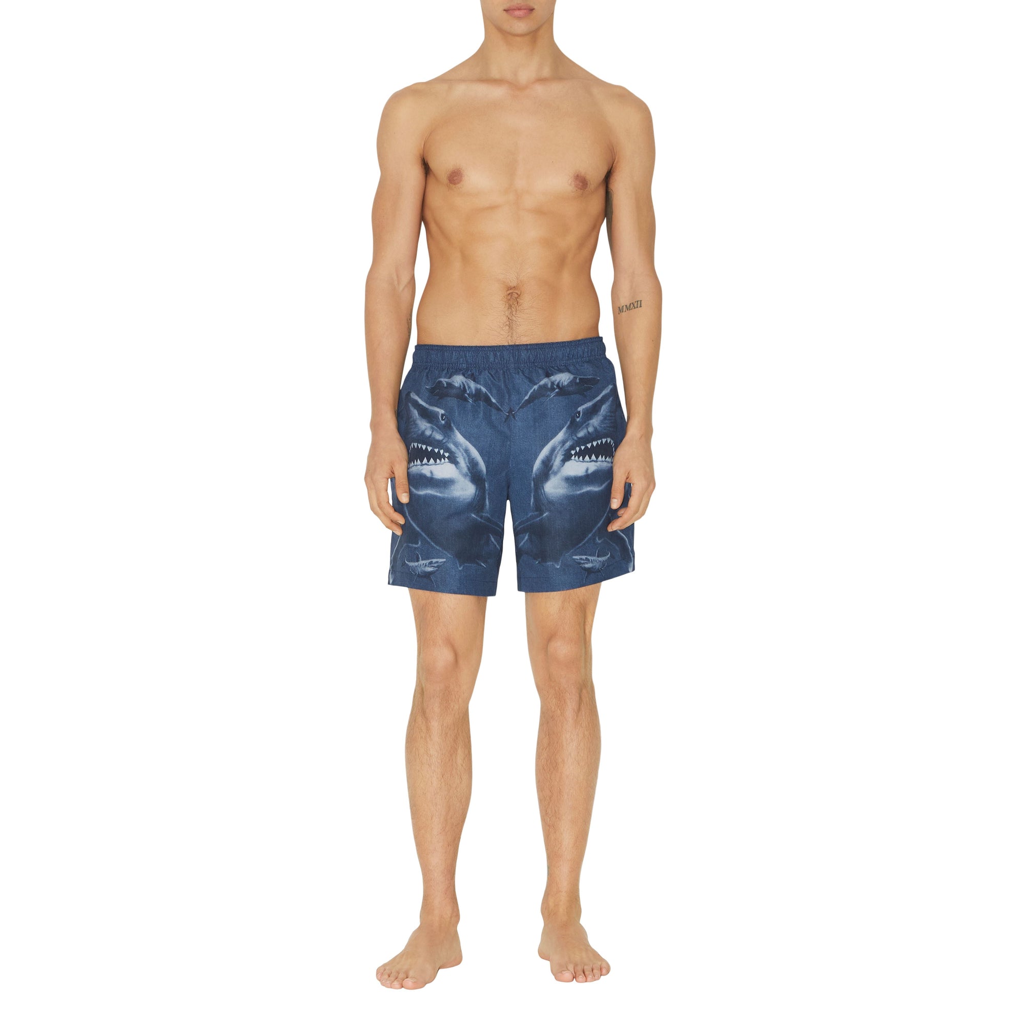 Short de bain à imprimé requin - Blue