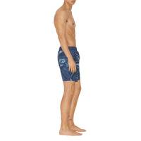 Short de bain à imprimé requin - Blue